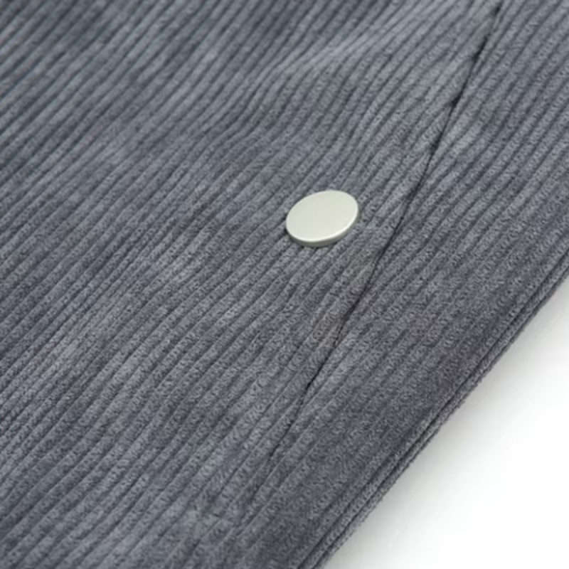 Moderne Corduroy Jack van Katoenmix met Ritssluiting en Verstelbare Manchetten - Stijlvol en Comfortabel voor Elke Gelegenheid 6