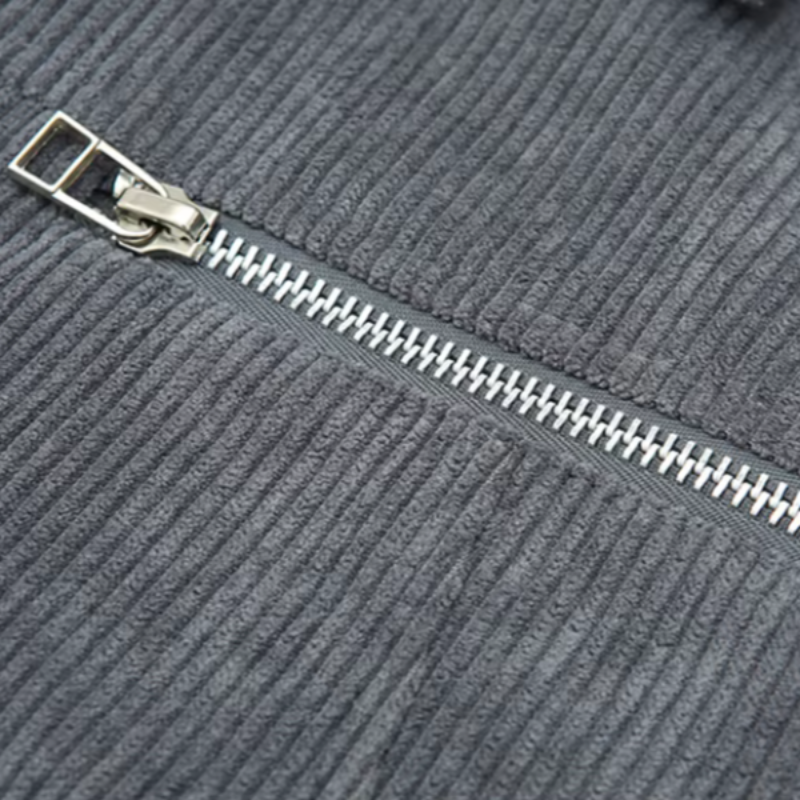 Moderne Corduroy Jack van Katoenmix met Ritssluiting en Verstelbare Manchetten - Stijlvol en Comfortabel voor Elke Gelegenheid 7