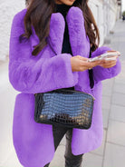 Moderne Lange Dames Jas Winter in Elegante Teddy Stof – Cozy Chic voor Koude Dagen 2