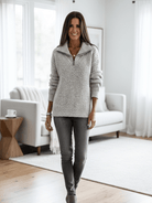 Modieuze Trui met Rits voor Dames – Comfortabele en Stijlvolle Sweater in Diverse Maten 0