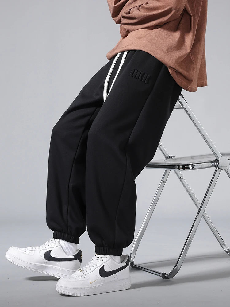 Nette Joggingbroek Heren van Katoen-Polyester met Losse Pasvorm en Trendy Bandjes - Comfortabele Sweatpants voor Vrije Tijd en Sport 4
