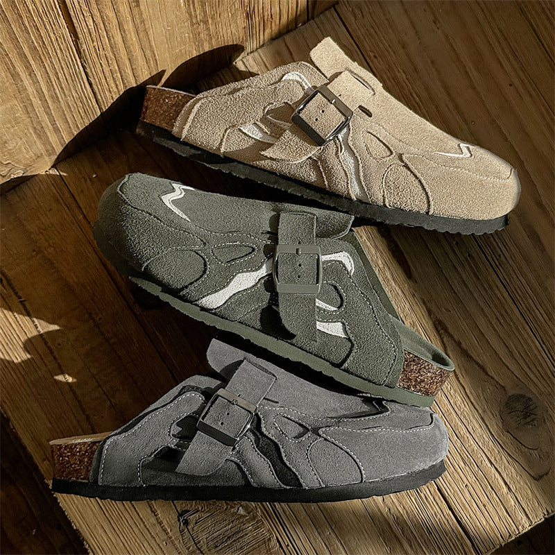 Suède Slide – Luxe Unisex Instapper met Kurken Voetbed & Premium Comfort - 6