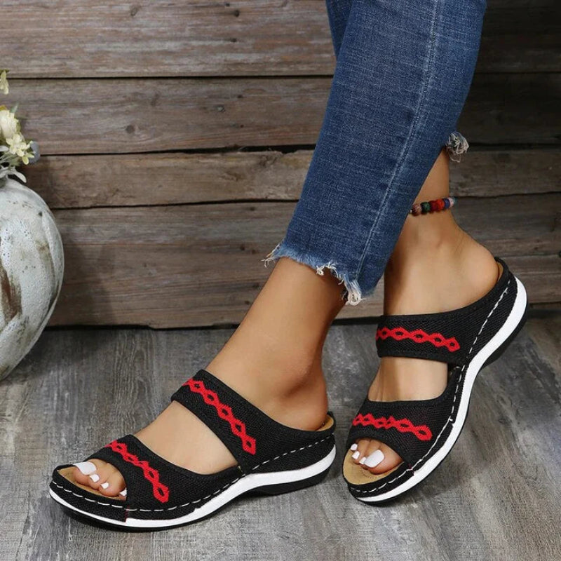 Orthopedische Leren Sandalen Dames met Dempingscomfort en Stabiliteit – Ideaal voor Pijnvrij Lopen 2