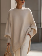 Oversized Asymmetrische Gebreide Trui Dames – Comfortabel en Stijlvol met Vloeiend Silhouet 0