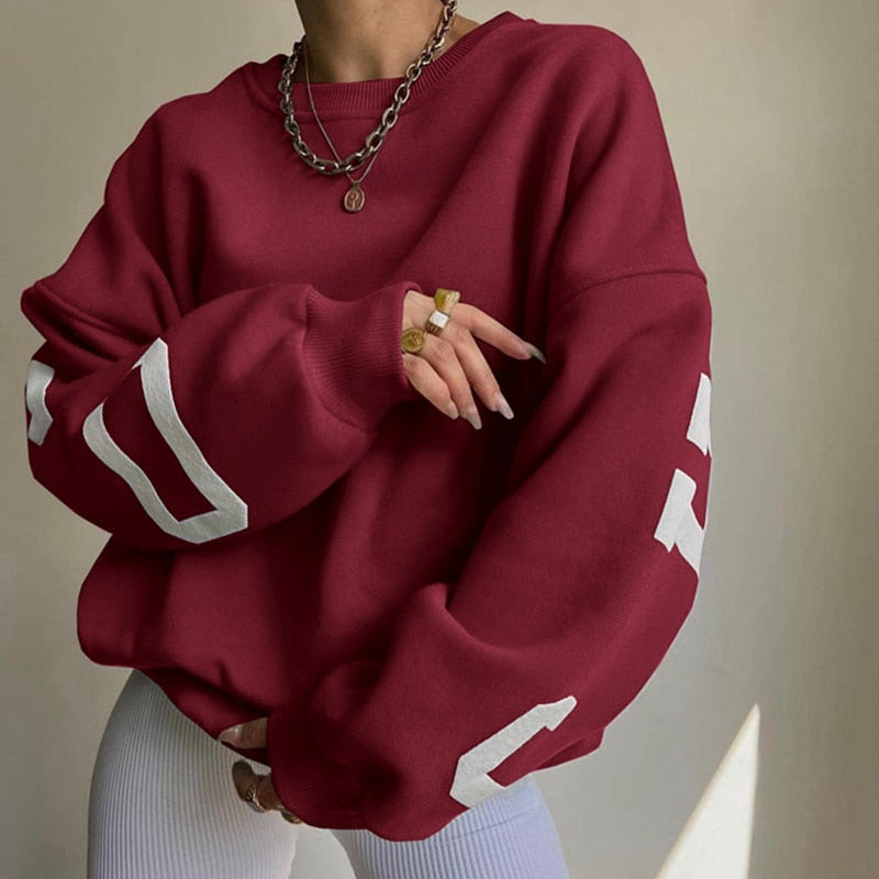 Oversized Dames Hoodie met Ronde Hals en Capuchon – Comfortabel en Stijlvol voor Dagelijks Gebruik 4