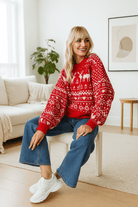 Oversized Dames Kersttrui met Rendieren – Zachte en Comfortabele Feesttrui voor Dames, Perfect voor de Feestdagen 3