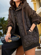 Oversized Gewatteerde Winterjas Dames met Capuchon en Fleece Voering – Trendy en Comfortabel 1