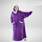 Oversized Hoodie Deken van Premium Microfleece en Sherpafleece - Warm en Omkeerbaar, Perfect voor Thuis en Kamperen 4