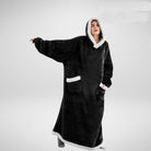Oversized Hoodie Deken van Premium Microfleece en Sherpafleece - Warm en Omkeerbaar, Perfect voor Thuis en Kamperen 7