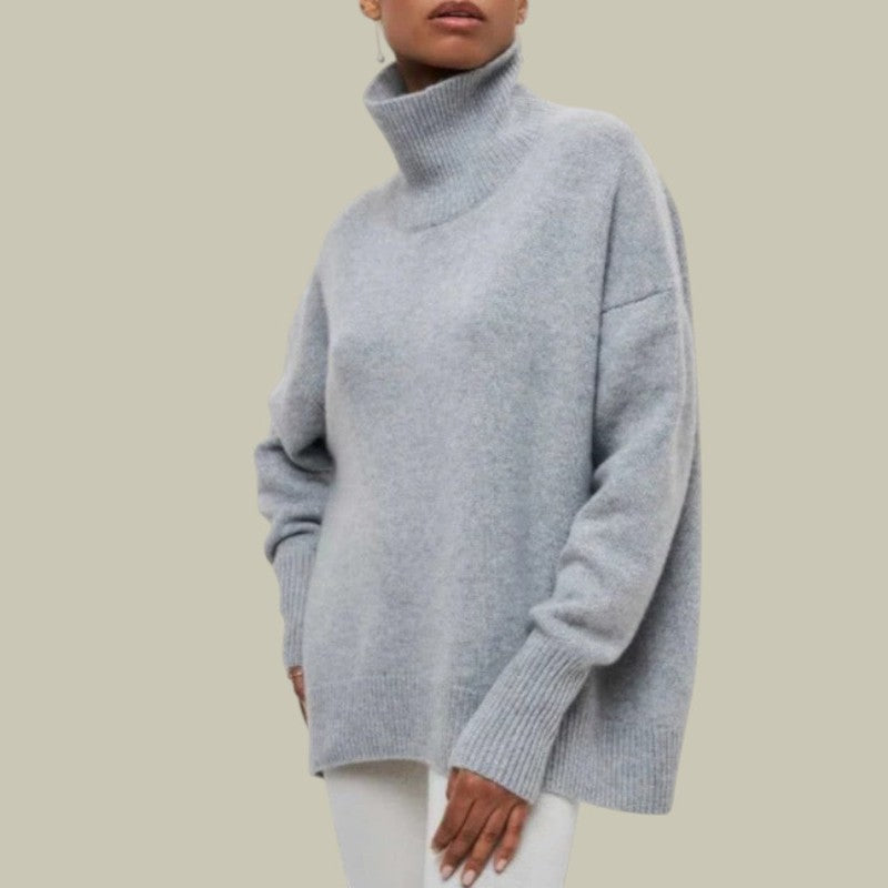 Oversized Zwarte Coltrui Dames met Losse Pasvorm – Comfortabele Wintertrui voor Casual Stijl 3