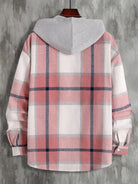 Geruit Overhemd met Capuchon en Dubbele Zakken – Oversized Casual Longsleeve 12