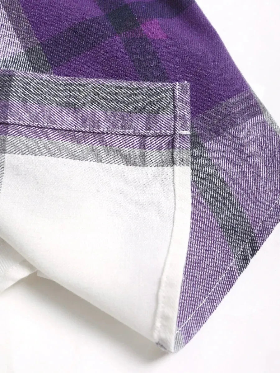 Geruit Overhemd met Capuchon en Dubbele Zakken – Oversized Casual Longsleeve 31