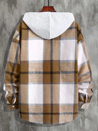 Geruit Overhemd met Capuchon en Dubbele Zakken – Oversized Casual Longsleeve 23