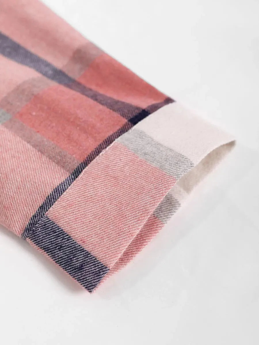 Geruit Overhemd met Capuchon en Dubbele Zakken – Oversized Casual Longsleeve 15