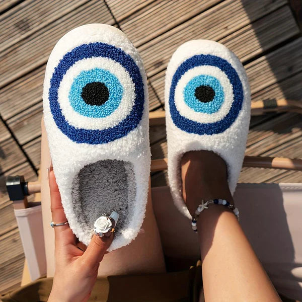 Pluche Pantoffels Dames met Oog van Allah – Warmte en Comfort voor Thuis, Diverse Maten 0