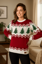 Retro Dames Kersttrui – Zachte Multicolor Feestelijke Truien voor Kerstvieringen 4