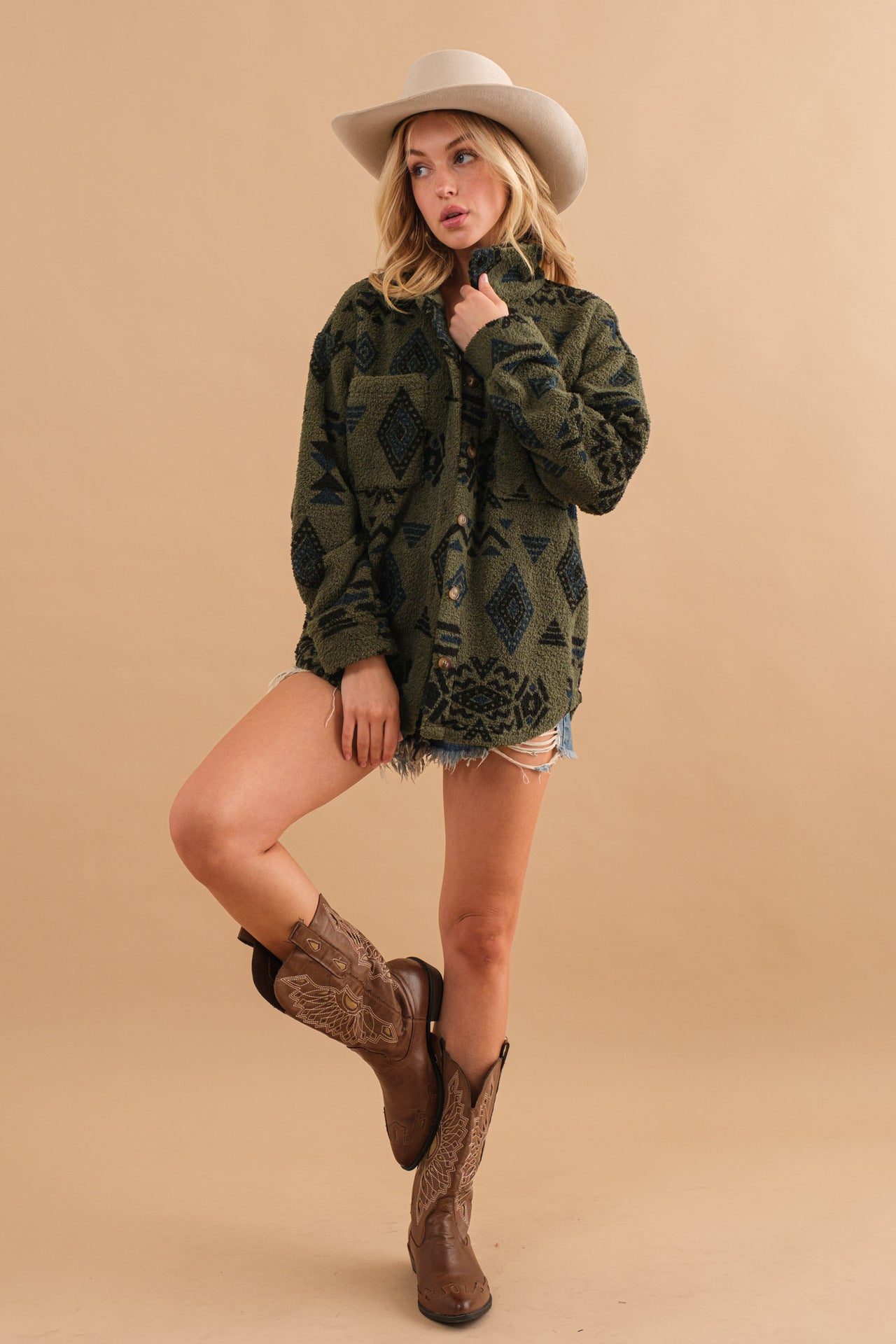 Retro Pluchen Dames Jasje met Reverskraag – Stijlvol en Comfortabel voor Herfst en Winter 4