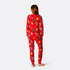 Rode Dames Pyjama Winter met Lange Mouw van Zachte Katoenmix en Elastaan - Complete Pyjamaset voor Comfortabele Nachten 5