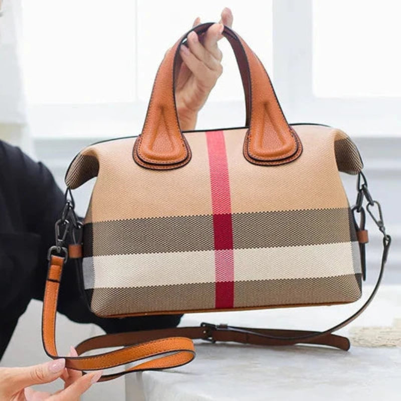 Trendy Geruite Handtas-4