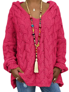 Stijlvolle Casual Trui voor Dames met Kabeltextuur en V-hals – Ideaal voor Koelere Dagen 2