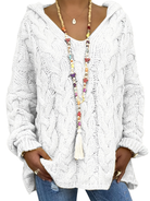 Stijlvolle Casual Trui voor Dames met Kabeltextuur en V-hals – Ideaal voor Koelere Dagen 7