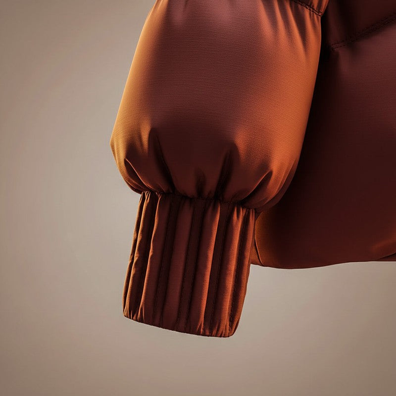 Stijlvolle Dames Jas Winter met Bontkraag en Taille Strikdetail - Oversized Gewatteerde Katoenen Jas 5