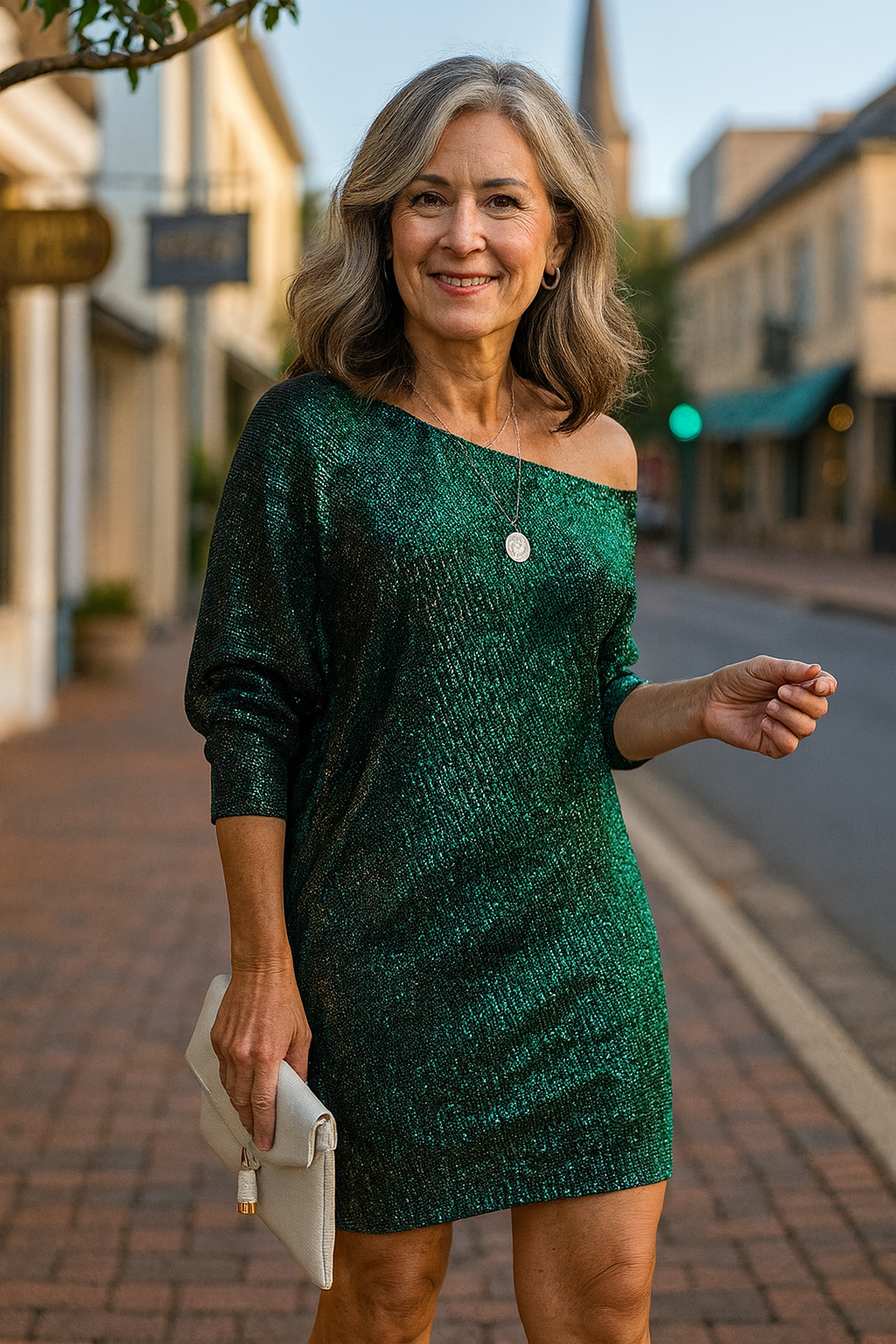 Stijlvolle Lange Off-Shoulder Jurk Dames met Glinsterende Afwerking – Perfecte Feestelijke Kleding voor Avondevenementen 5