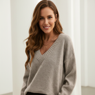 Stijlvolle V-hals Kasjmier Trui Dames - Ultiem Comfort en Warmte, Perfect voor Koude Seizoenen - Verkrijgbaar in Diverse Maten 1