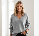 Stijlvolle V-hals Kasjmier Trui Dames - Ultiem Comfort en Warmte, Perfect voor Koude Seizoenen - Verkrijgbaar in Diverse Maten 5