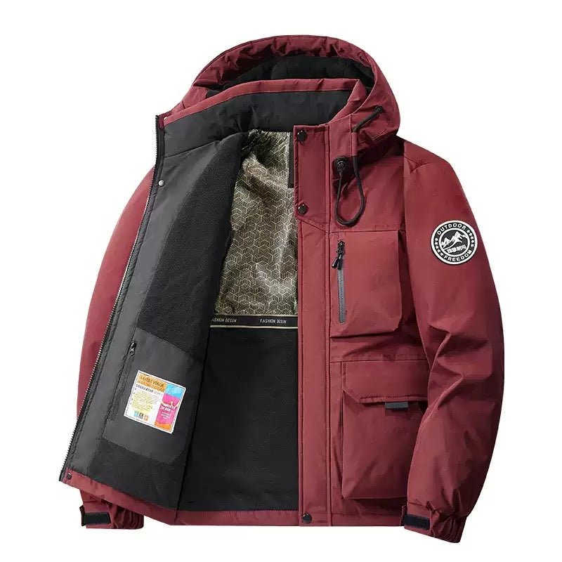 Stijlvolle Winterjas met Verstelbare Capuchon en Praktische Zakken – Comfortabele Bovenkleding voor Elke Gelegenheid 4