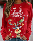 Trendy Dames Kerstsweater met Lange Mouwen in Diverse Kleuren - Casual Dames Truien voor de Feestdagen 0