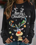 Trendy Dames Kerstsweater met Lange Mouwen in Diverse Kleuren - Casual Dames Truien voor de Feestdagen 2