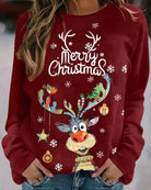 Trendy Dames Kerstsweater met Lange Mouwen in Diverse Kleuren - Casual Dames Truien voor de Feestdagen 4