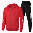 Tweedelig Trainingspak Heren met Capuchon en Lange Mouwen – Comfortabele Joggingoutfit in Diverse Kleuren 5