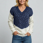 V-hals Dames Trui met Luipaardprint – Ultrazacht en Relaxte Pasvorm in Crèmekleur 6