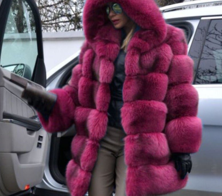 Veganistische Damesjas Winter van Imitatievossenbont – Elegante en Gezellige Winterjas voor Dames 1