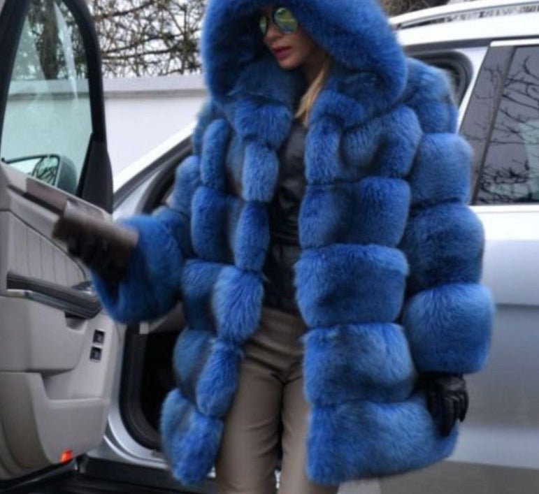 Veganistische Damesjas Winter van Imitatievossenbont – Elegante en Gezellige Winterjas voor Dames 2