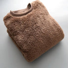 Warme Fleece Trui Dames met Relaxte Pasvorm en Geribbelde Halslijn - Comfortabele Fleece Pullover 0