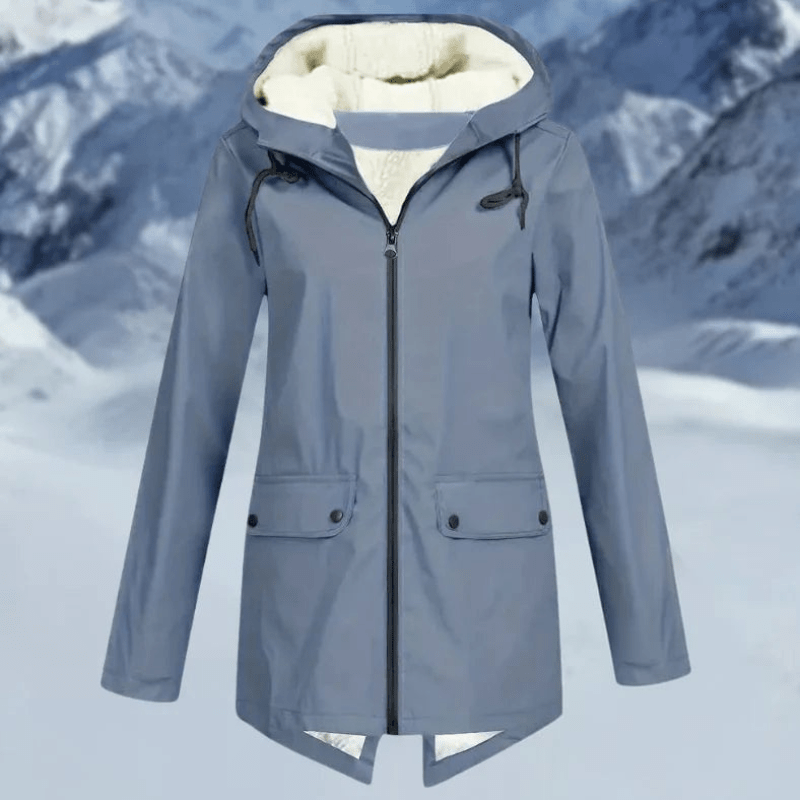 Waterdichte Fleece Gevoerde Winterjas Dames met Capuchon – Comfortabele Pasvorm voor Koude Dagen 3