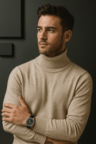 Zachte Coltrui van Premium Kasjmiermix voor Heren – Tijdloos Ontwerp en Ademend Materiaal 0