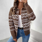 Zwart Dames Vest met Rits en Reverskraag – Jacquard Dessin voor Elegante Looks 2