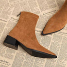 Zwarte Dames Laarzen van Leer met Slank Profiel en Puntige Neus - Elegante Winterlaarzen 7