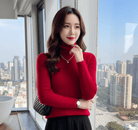 Zwarte Damestrui met Hoge Kraag en Slank Gesneden Vorm – Warme en Stijlvolle Dames Truien voor Elke Gelegenheid 2