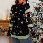 Zwarte Kersttrui Dames met LED Verlichting – Warme Loose Fit Wintertrui met Kerstaccenten 1