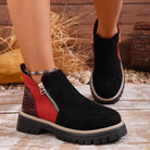 Zwarte Leren Laarzen Dames met Orthopedische Ondersteuning en Zijrits – Casual Enkellaarzen 0