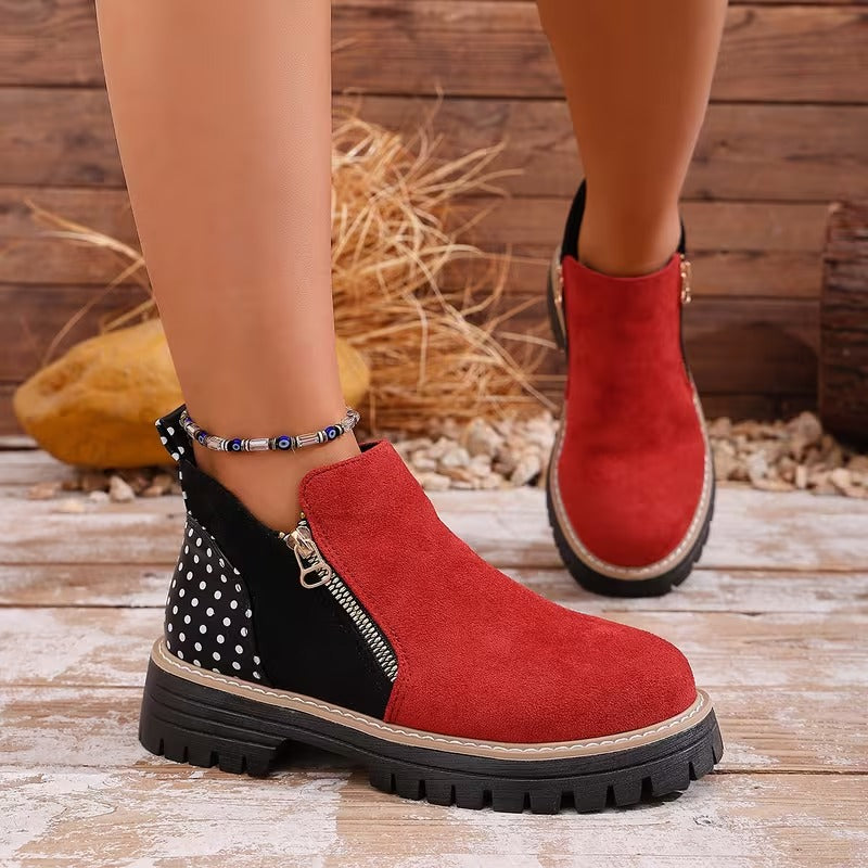 Zwarte Leren Laarzen Dames met Orthopedische Ondersteuning en Zijrits – Casual Enkellaarzen 1