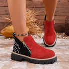 Zwarte Leren Laarzen Dames met Orthopedische Ondersteuning en Zijrits – Casual Enkellaarzen 1