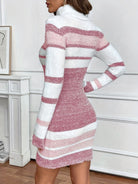 Zwarte Mini Jurk met Hoge Hals en Lange Mouwen – Elegante Casual Jurk voor Elke Gelegenheid 7