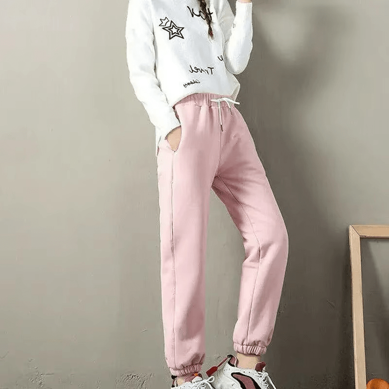 Warme Fleece Joggingbroek Dames– Zwart, Comfortabele Sweatpants voor Herfst en Winter, Perfect voor Binnen en Buiten 3