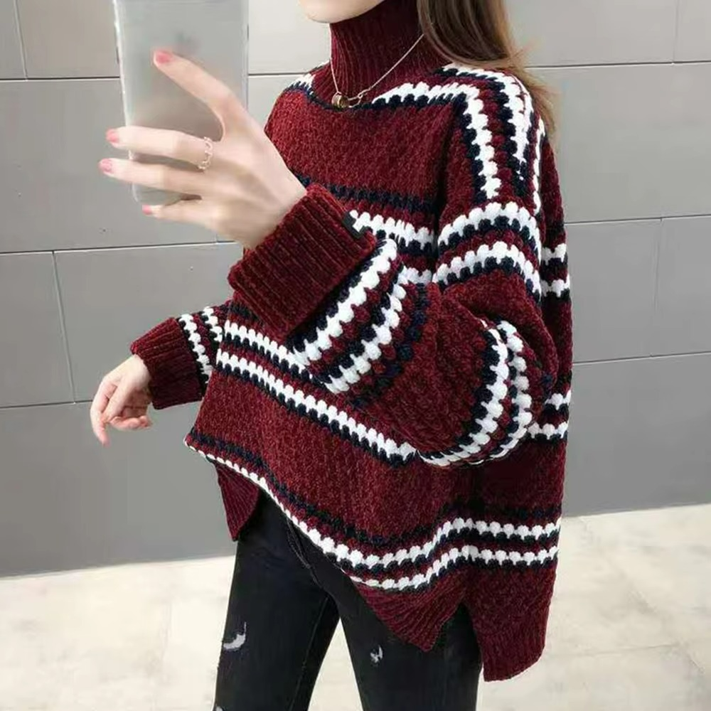 Elegante Trui met Kraag voor Dames – Zacht en Comfortabel voor Winterdagen